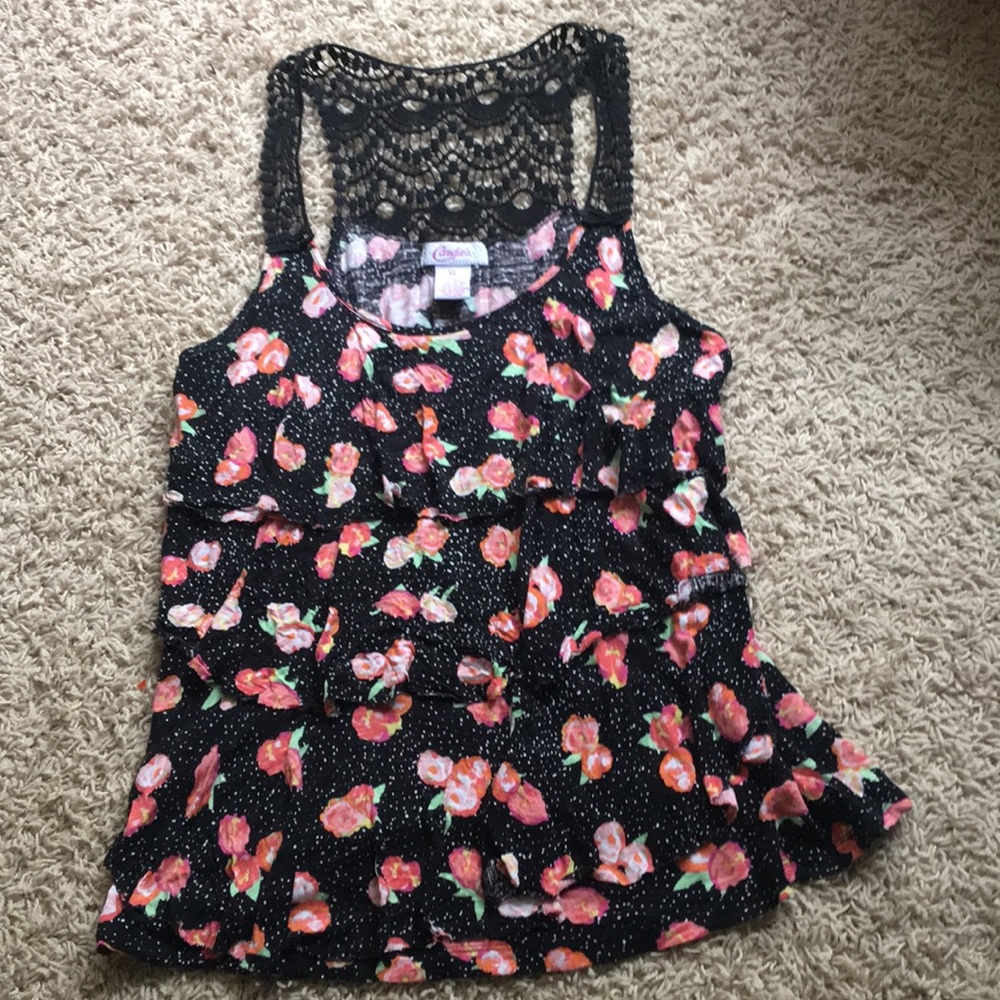 Candies ruffled tank top
